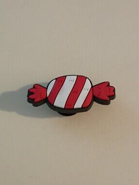 10 for $10 Jibbitz Croc Charm - Candy Red & White Striped Wrapper 2